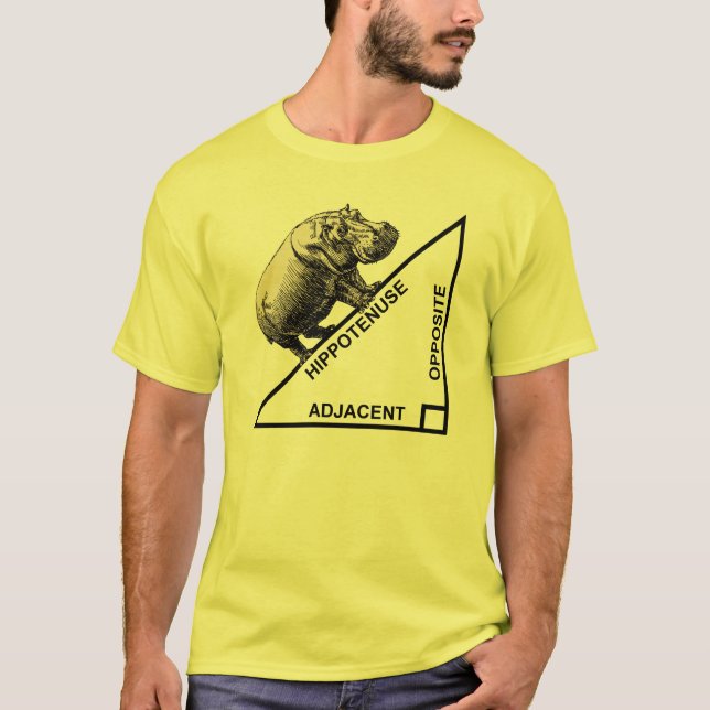 T-shirt Hippoténuse Hypoténuse Drôle de Maths Géométrie T- (Devant)
