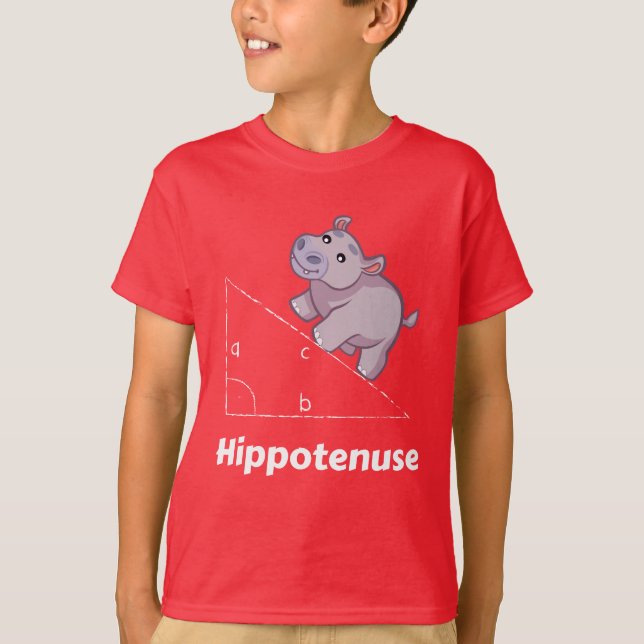 T-shirt Hippotenuse Math drôle (Devant)