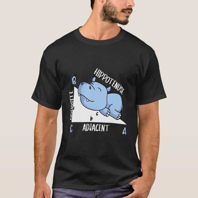 T-shirt Hippotenuse professeur de mathématiques (Devant)