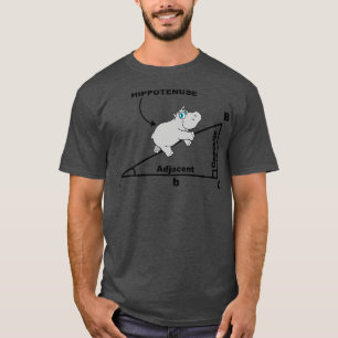 T-shirt HIPPOTENUSE TRIANGLE MATH hippo amoureux