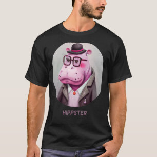 T-shirt Hippster Hipster Hipster Cute Pun Animal Hippopota