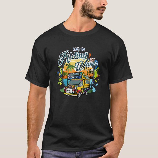 T-shirt Hippy Canavan Sunset 60's 70's Allons Chevaucher L (Devant)