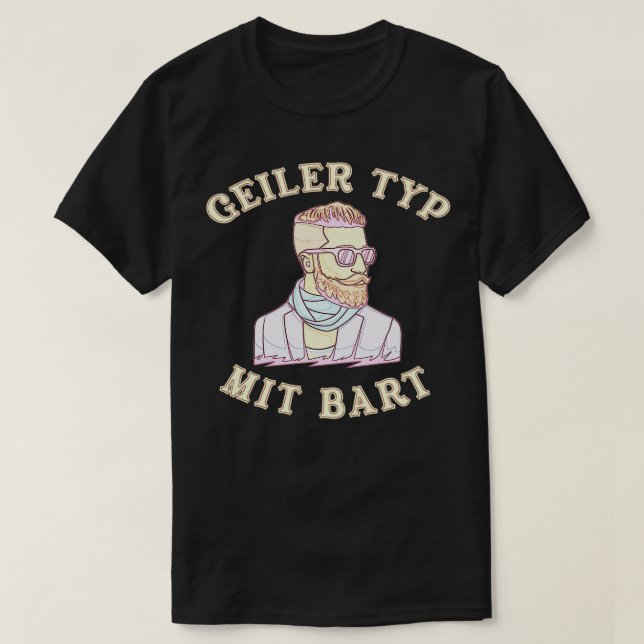 T-shirt Hipster à la barbe Soins à la barbe 4 (Design devant)