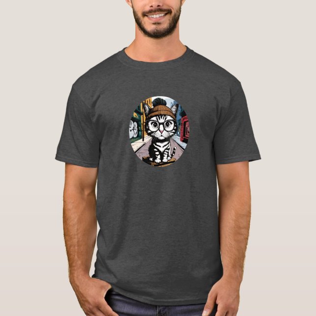 T-shirt Hipster Alley Cat (Devant)
