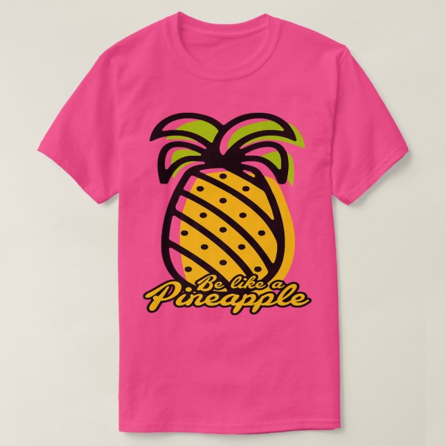 T-shirt Hipster Ananas Love Motivation - Aimer Ananas (Design devant)