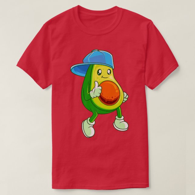 T-shirt Hipster Avocado cool Patinage Guacamole Vegan (Design devant)