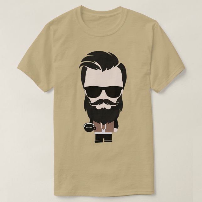 T-shirt Hipster Barista Fred (Design devant)