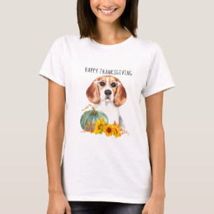 T-shirt Hipster Beagle personnalisable Thanksgiving