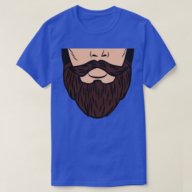 T-shirt Hipster Beard Mouthguard Cadeau Hipster beard mout (Design devant)
