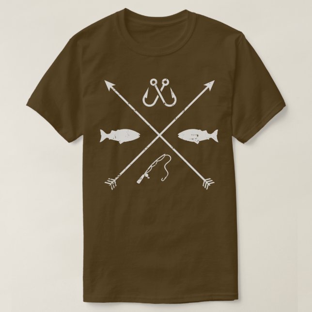 T-shirt Hipster de pêche (Design devant)