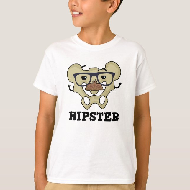 T-shirt Hipster Funny Hip Bone Anatomie Pun (Devant)