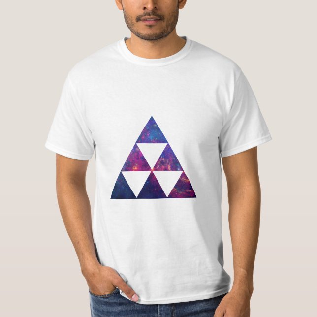 T-shirt Hipster Galaxy / Triangle spatial (Devant)