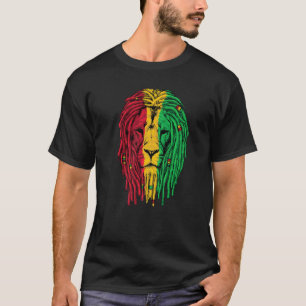 T-shirt Hipster Lion Jamaïque Couleurs grille Curls Tiger