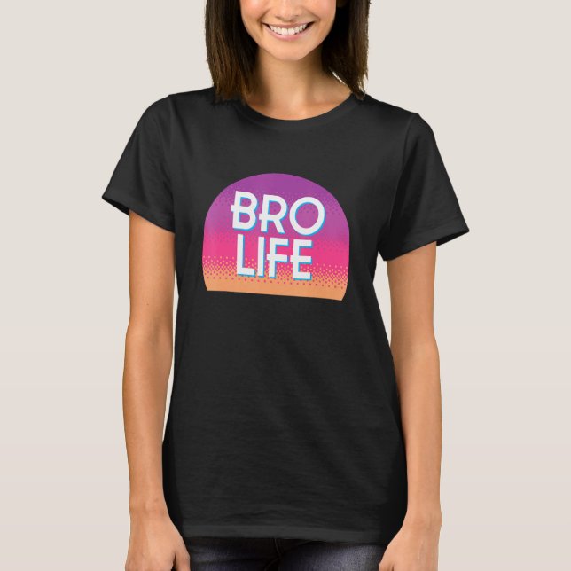T-shirt Hipster Retro Sunset Siblings Baby Big Brother Bro (Devant)