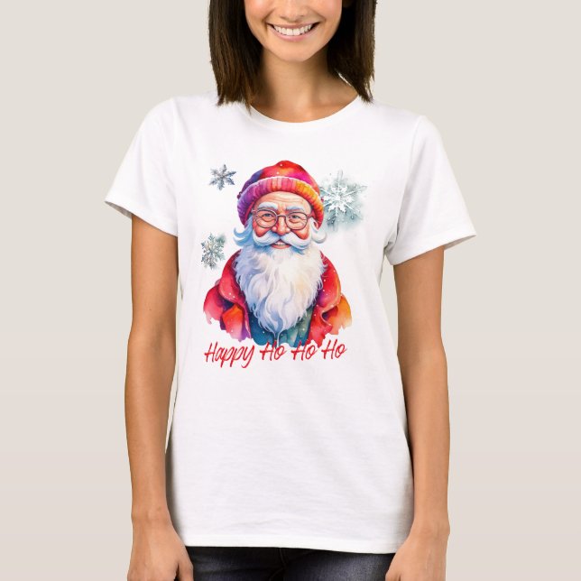 T-shirt Hipster Santa Claus (Devant)