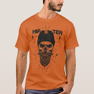 T-shirt Hipster Skull Beanie and Beige