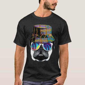 T-shirt Hipster summer pug