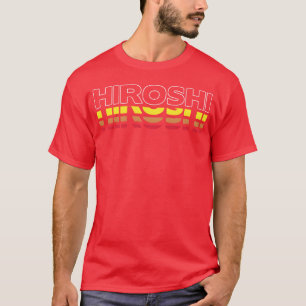 T-shirt Hiroshi Prénom Drôle Vintage Coucher de soleil Hir