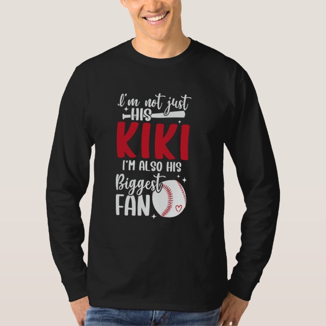 T-shirt His Biggest Fan Baseball Kiki Of A Baseball Player (Devant)