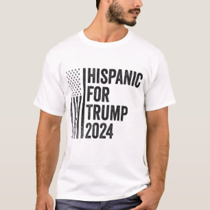 T-shirt Hispanique Pour Trump 2024 - Drapeau Patriotique A