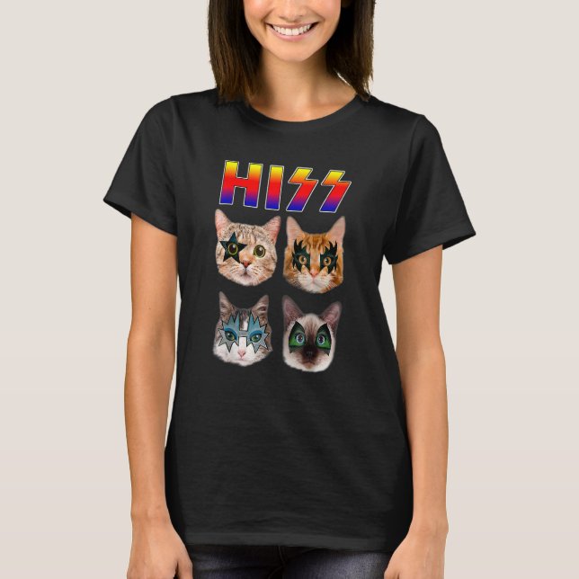 T-shirt Hiss Cats Kittens Rock Rockin (Devant)