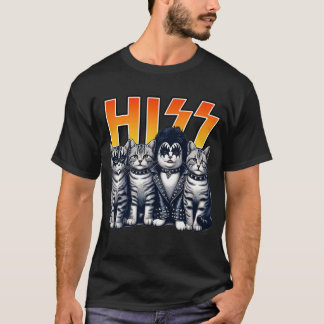T-shirt Hiss Cats Rock Kittens Rocking Music Amoureux de l