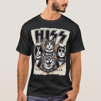 T-shirt Hiss Cats Rock Kittens Rocking Music Amoureux de l