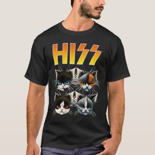 T-shirt Hiss Cats Rockin Outfit Vêtements Rock Musique Cha