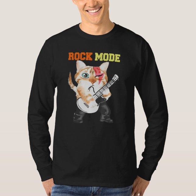 T-shirt Hiss Chats Kittens Rock Rockin Mode Pun (Devant)