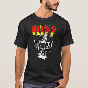 T-shirt Hiss Cute Chat Maman Kitten Chats Rock