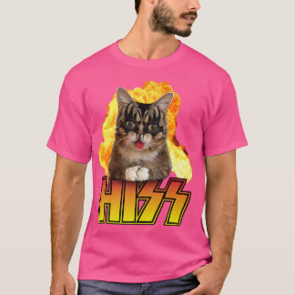 T-SHIRT HISS THE ROCK MUSIC CAT