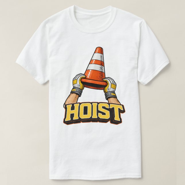 T-shirt Hissez le Cône Drôle de Baseball (Design devant)