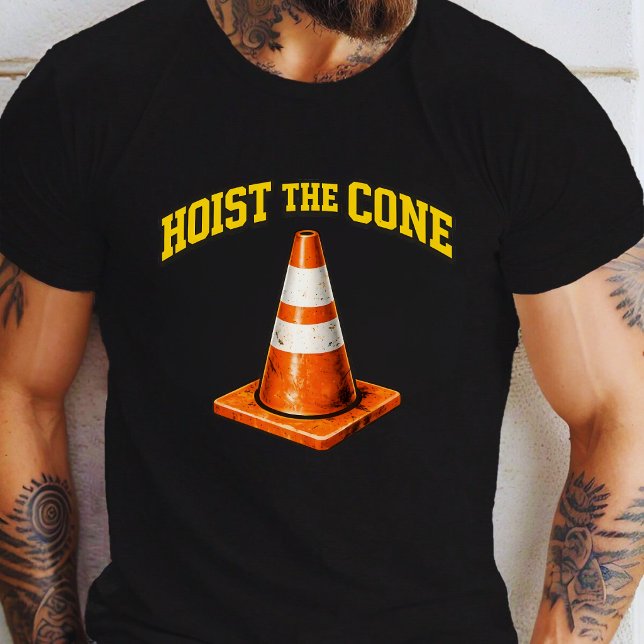 T-shirt Hissez le Cône Drôle de Mème de Baseball  (Créateur téléchargé)
