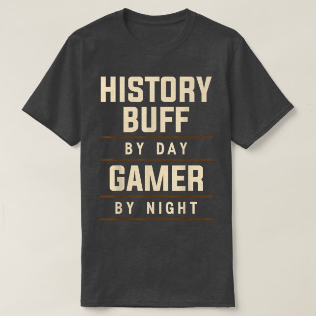 T-shirt Histoire Buts Par Jeu Joueur Par Historien De Nuit (Design devant)