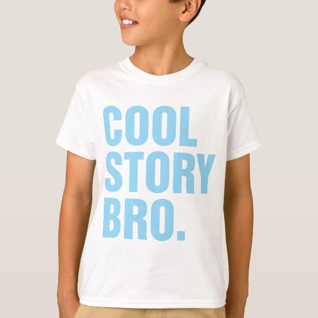 T-shirt histoire cool brun bleu clair (Devant)