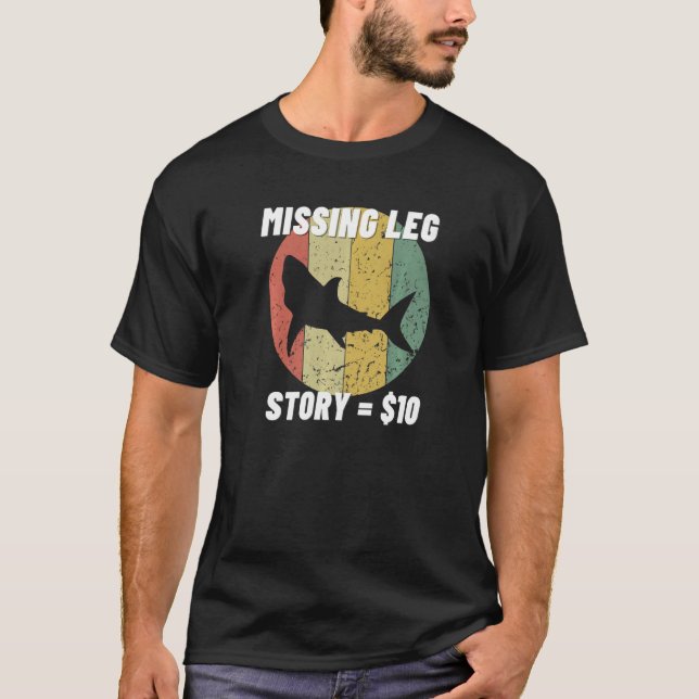 T-shirt Histoire de la jambe manquante Poignée prothétique (Devant)
