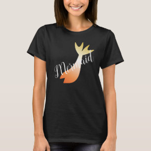T-shirt Histoire de sirène ombrée orange jaune