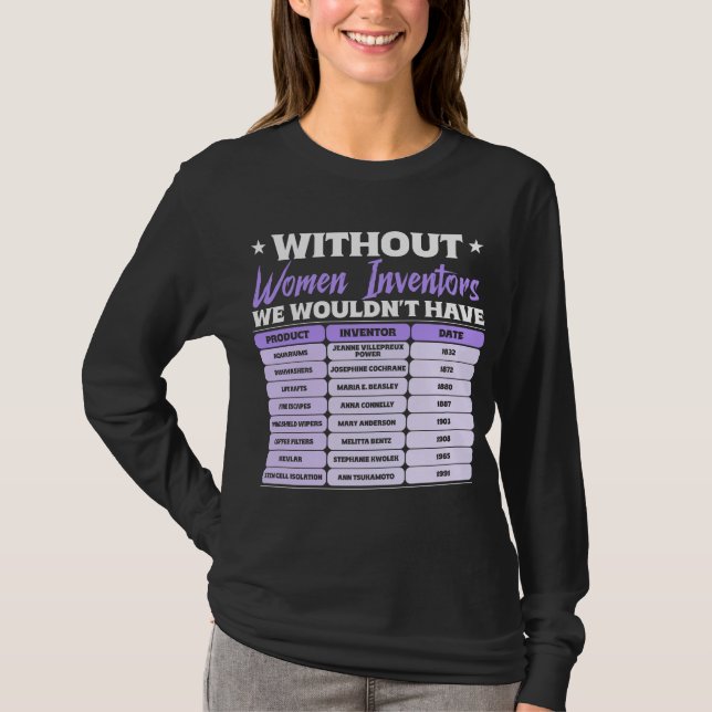 T-shirt Histoire des femmes inventrices, journée internati (Devant)