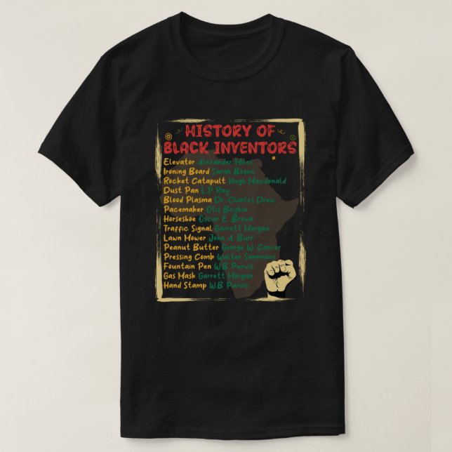 T-shirt Histoire des inventeurs noirs et de leurs inventio (Design devant)