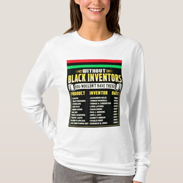 T-shirt Histoire Des Inventeurs Noirs Mois De L'Histoire D (Devant)