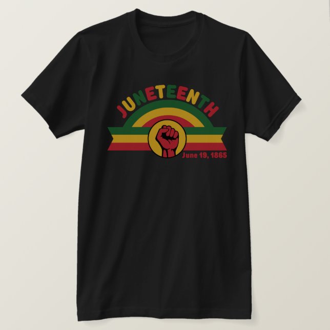 T-shirt Histoire des Noirs JUNETEENTH 1865 (Design devant)