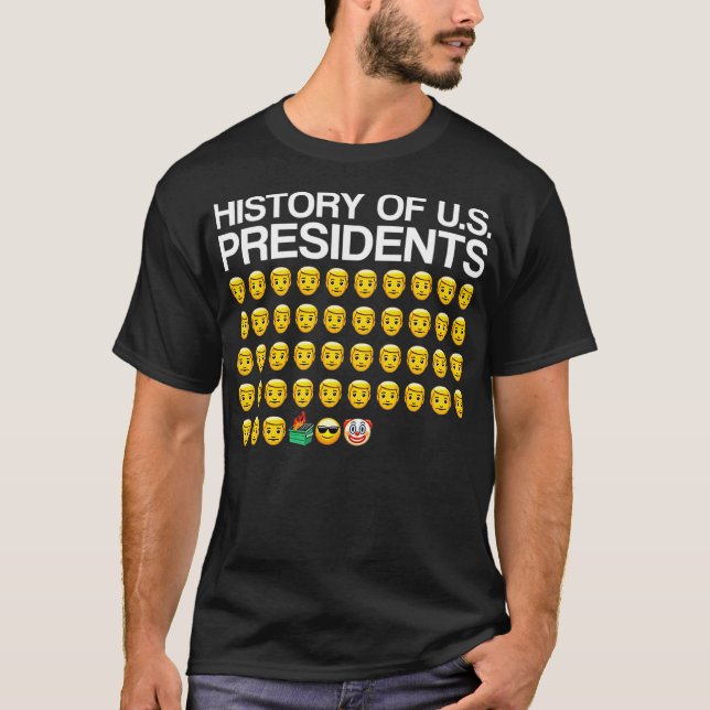 T-shirt Histoire des présidents américains 46 Clown Americ (Devant)