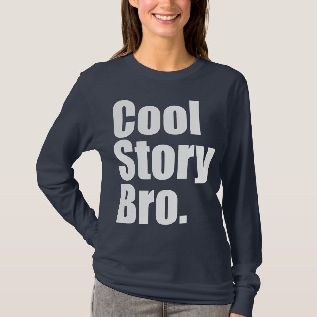 T-shirt Histoire fraîche Bro. Longue douille de dames (Devant)