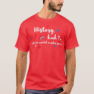 T-shirt Histoire Mmm Rouge Blanc Rouge Royal Bleu