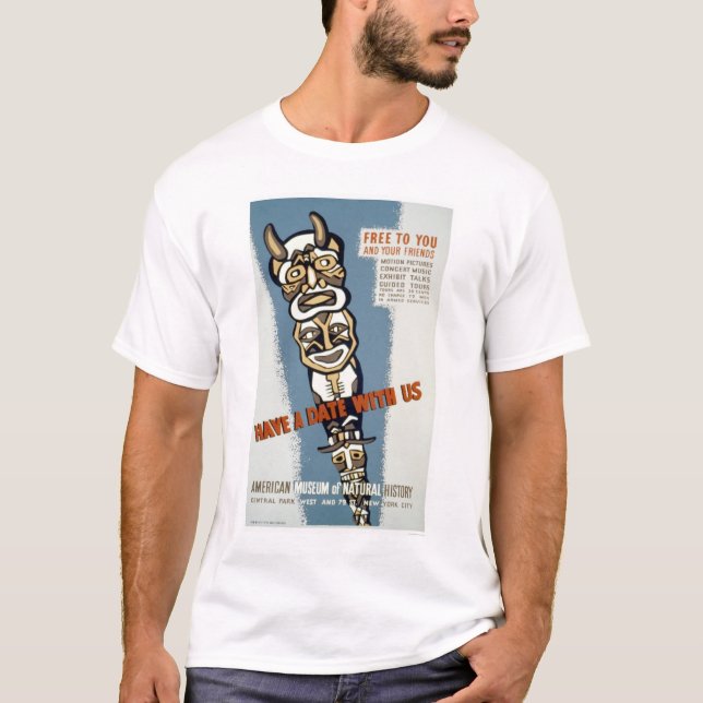 T-shirt Histoire naturelle de musée WPA 1942 (Devant)