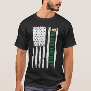 T-shirt Histoire noire dans le mois du drapeau américain d