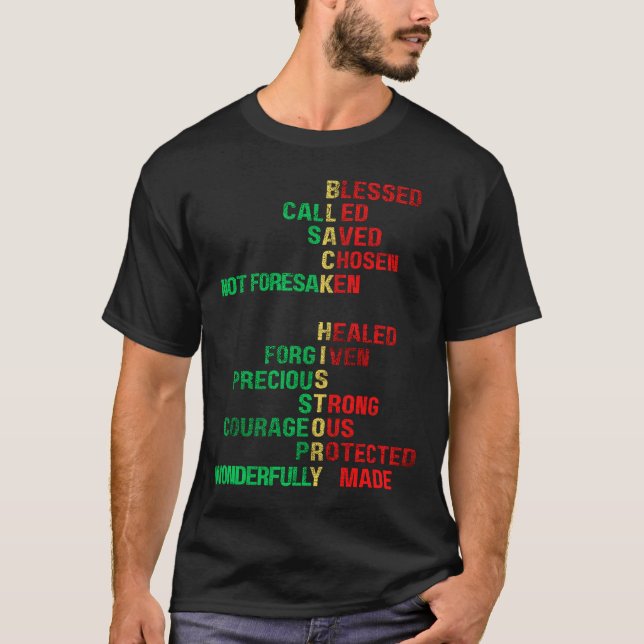 T-shirt Histoire Noire Église Melanin Hommes Femmes Enfant (Devant)