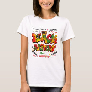 T-shirt Histoire noire fierté noire femmes afro-américaine