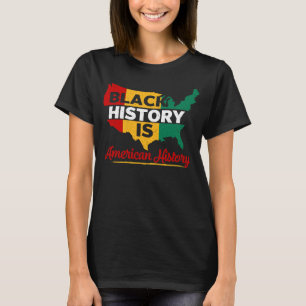 T-shirt Histoire noire Histoire américaine Drapeau américa