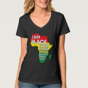 T-shirt Histoire noire Je suis noir chaque mois Histo afri